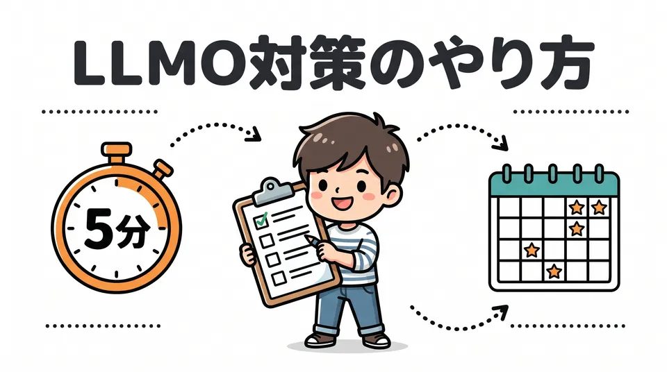 LLMO対策のやり方｜5分診断と30日間の実行・記録方法【2026年版】