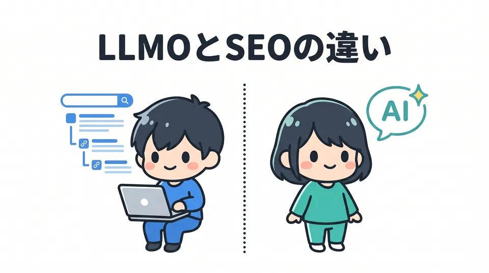 LLMOとSEOの違いとは？比較表と企業サイトの優先順位【2026年版】